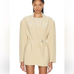 Brand NWT NORMA KAMALI Oversized Single Breasted Jacket in Sand
